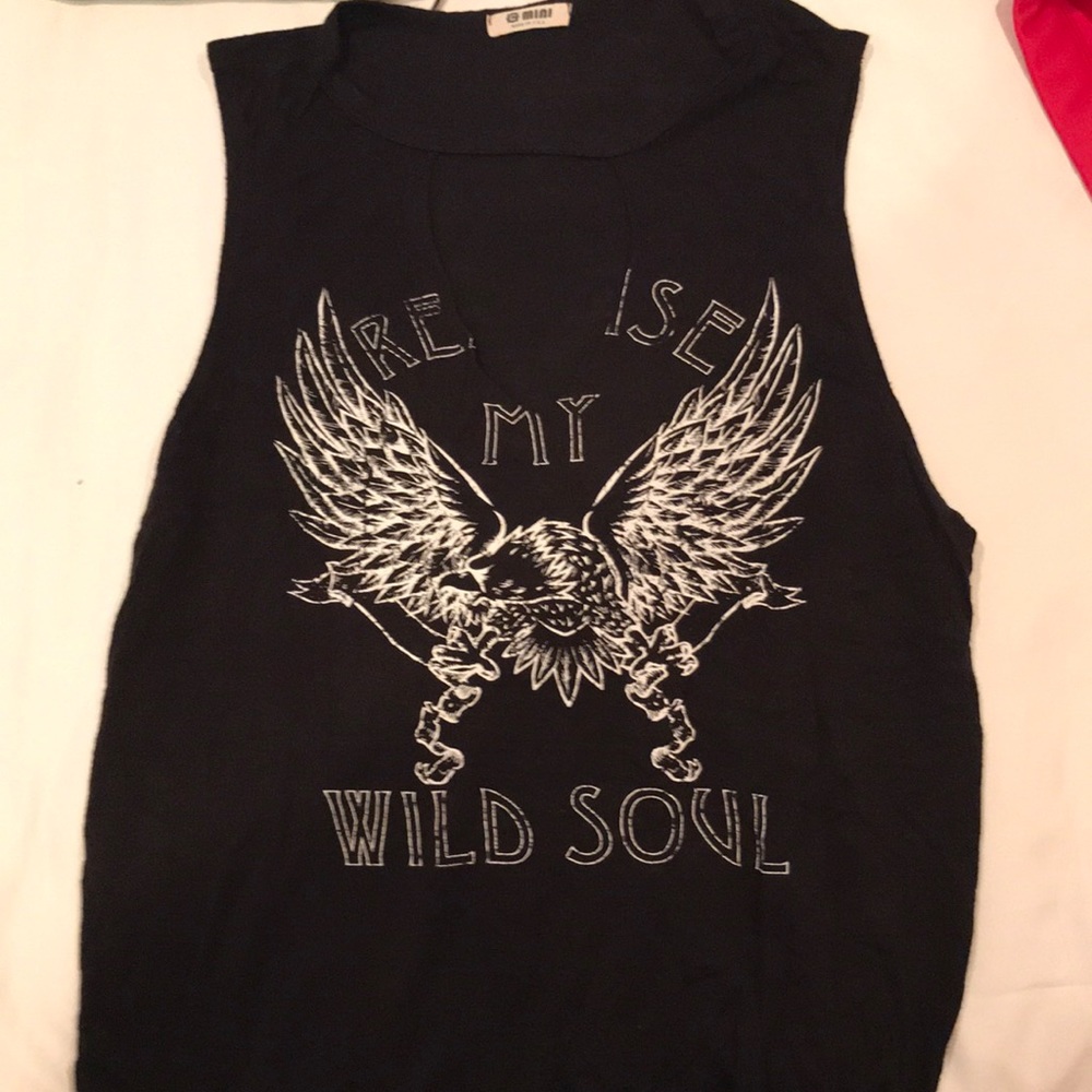 blake & white choker tank